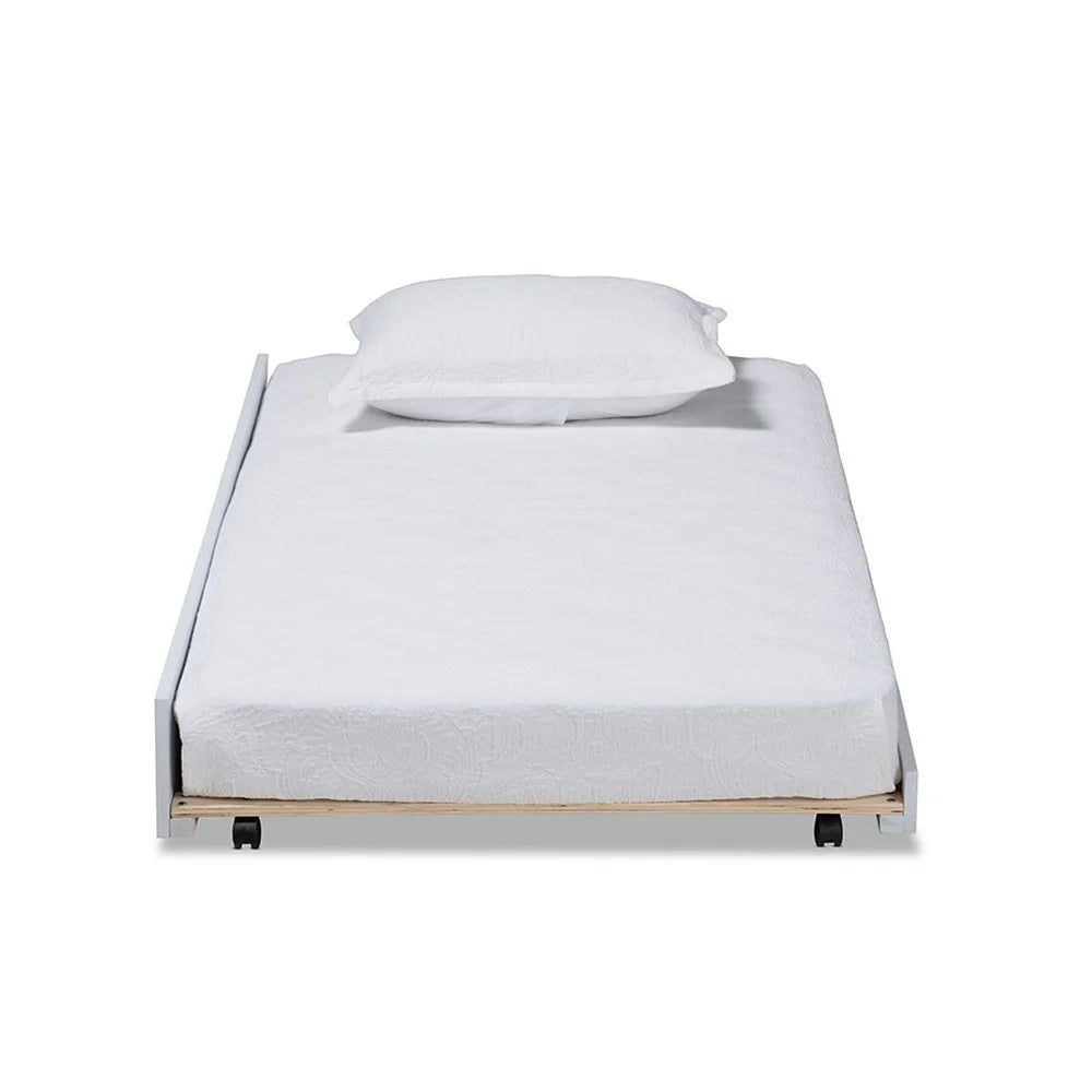 White Finished Wood Twin Size Trundle A713