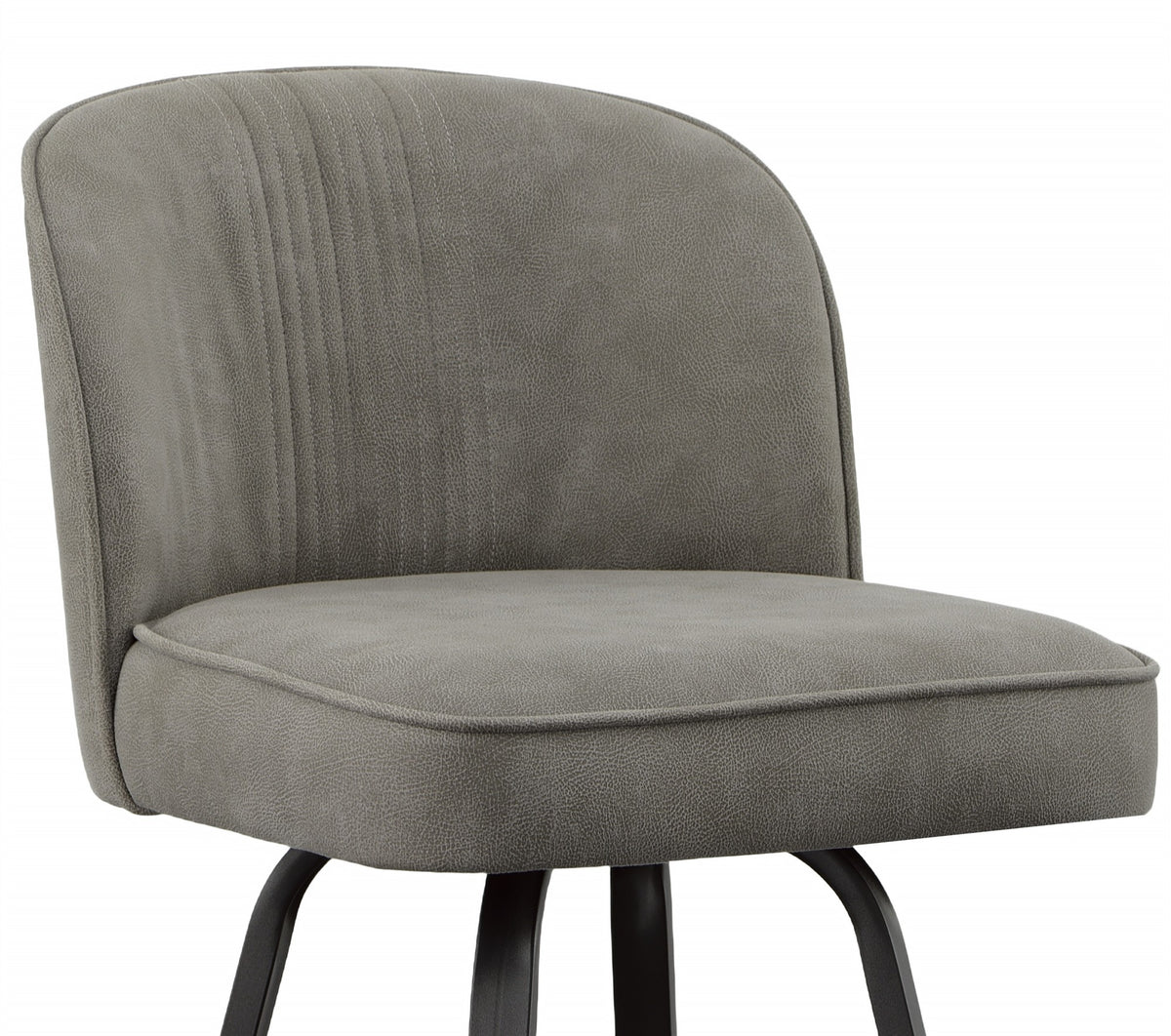 Gray Metal Swivel Upholstered Barstool M997