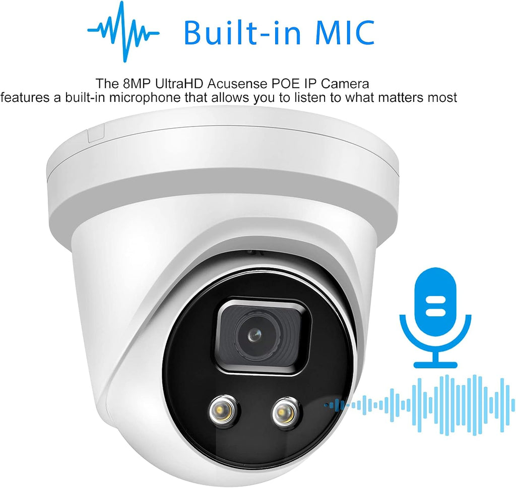 4K POE IP Camera with Built-in Microphone C264