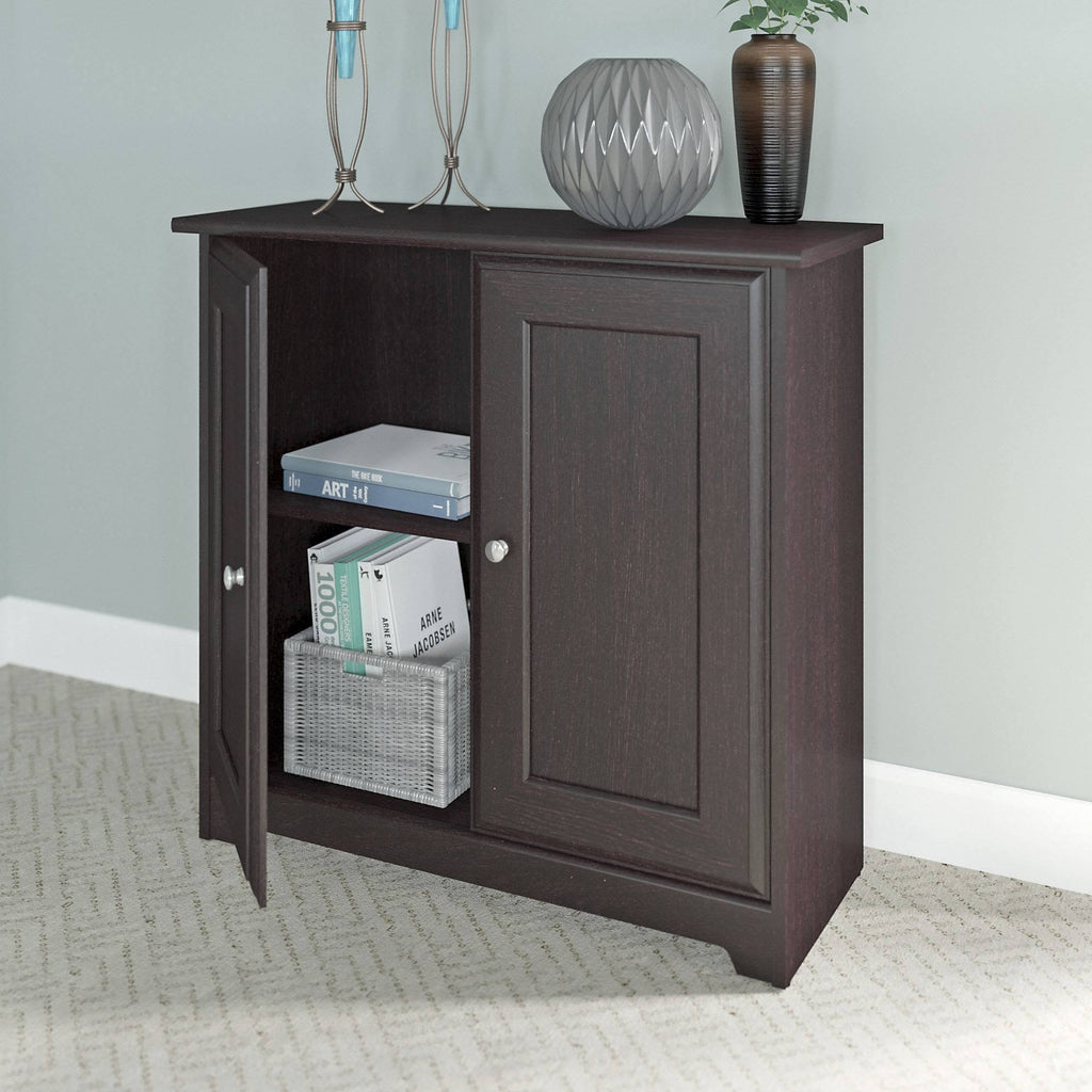 L Shaped Desk with Hutch and Low Storage Cabinet Y530095