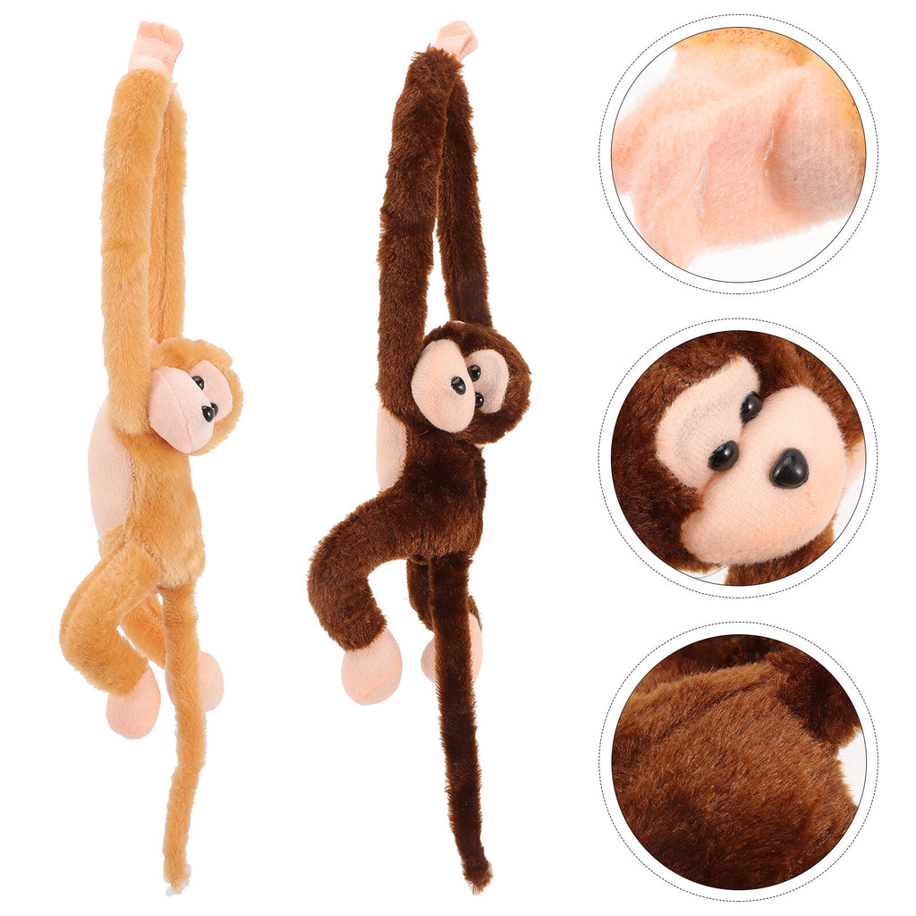 2Pcs Hanging Plush Monkey Doll Stuffed Animal Toy V6732
