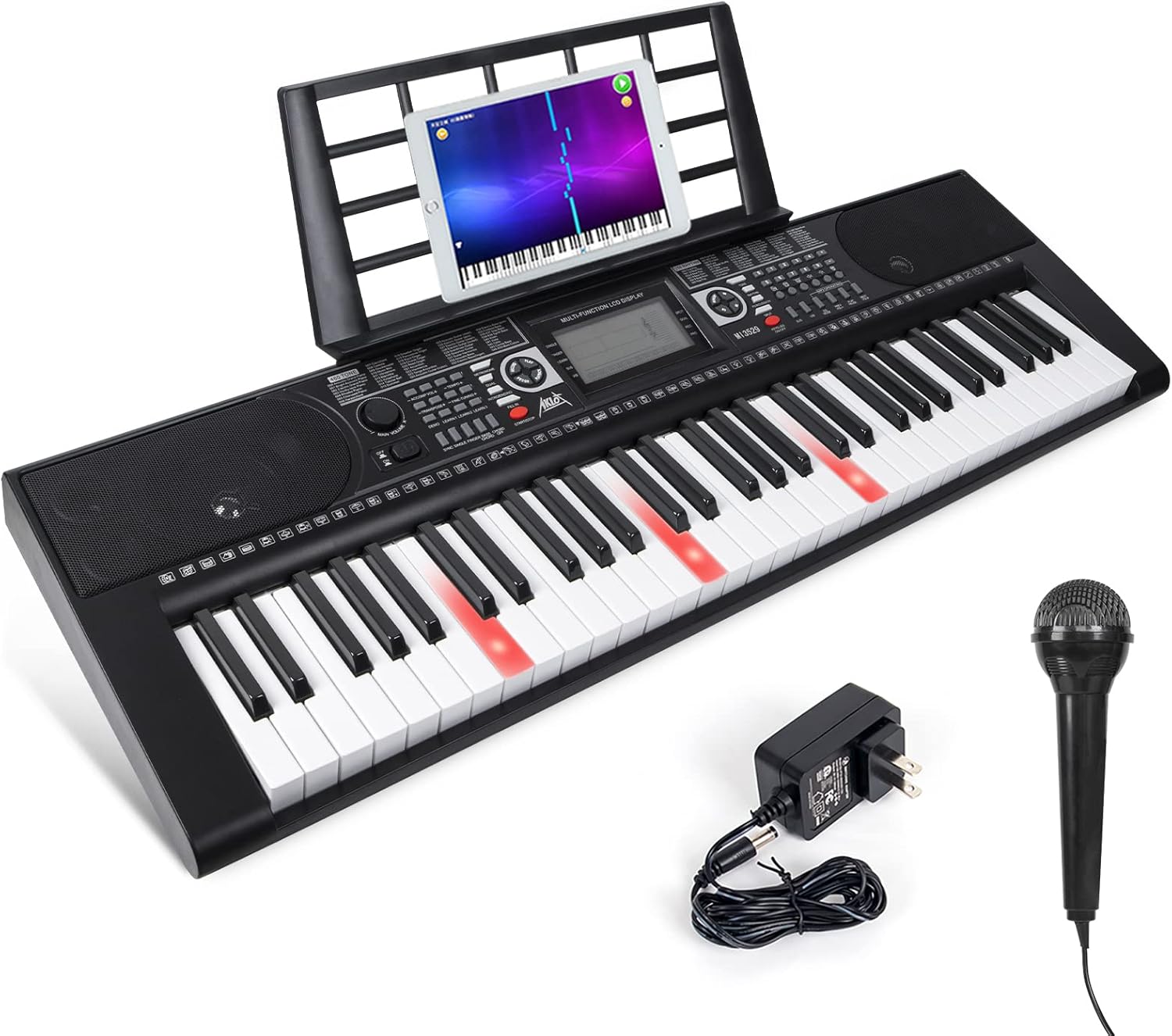 61-Key Portable Electronic Keyboard Piano with LCD Screen Z76406
