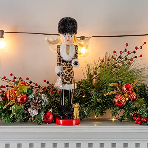 15" Wooden Glitter Nutcracker Doll E648832