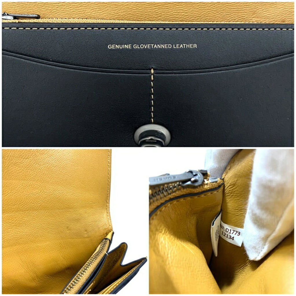Black Glovetanned Leather Bi-Fold Long Wallet K687