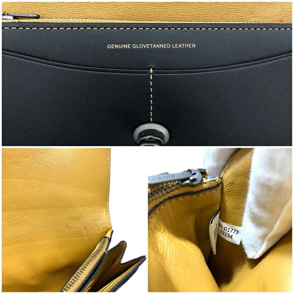 Black Glovetanned Leather Bi-Fold Long Wallet K687