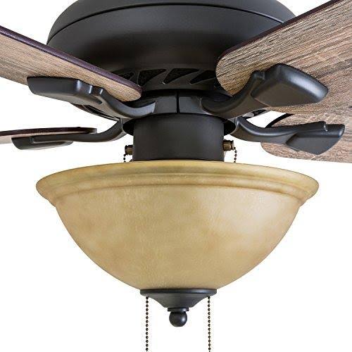 Aged Bronze Ceiling Fan with Light J22995