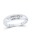 10kt White Gold Mens Diamond Wedding Band Ring M78325