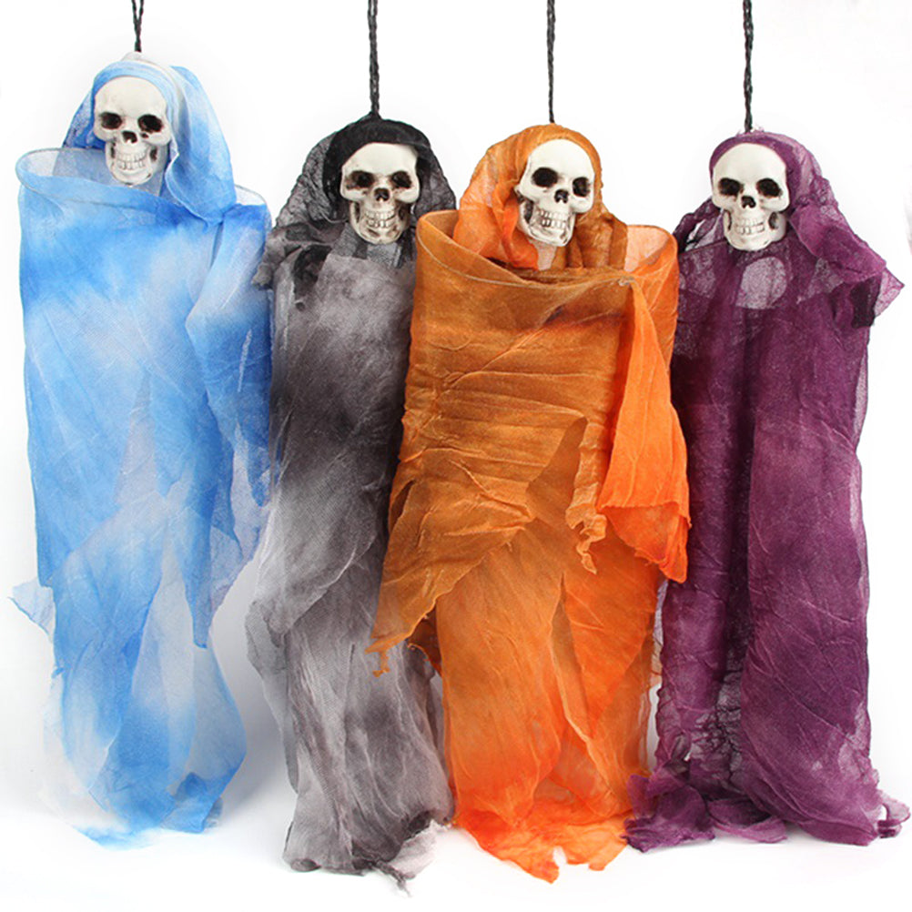 Grey Halloween Skull Decoration Prop J197673