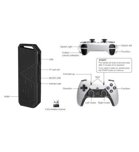 Wireless Retro Game Console with 20,000 Games and Dual 2.4G Wireless Controllers X8816