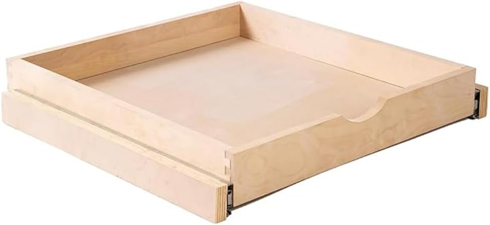 21W x 4H inch White Roll Out Tray with Soft Close Q683