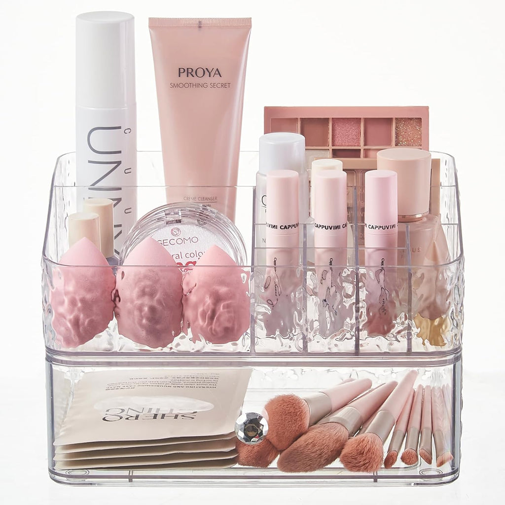 Clear PET Stackable Makeup Organizer Tray Set M59206