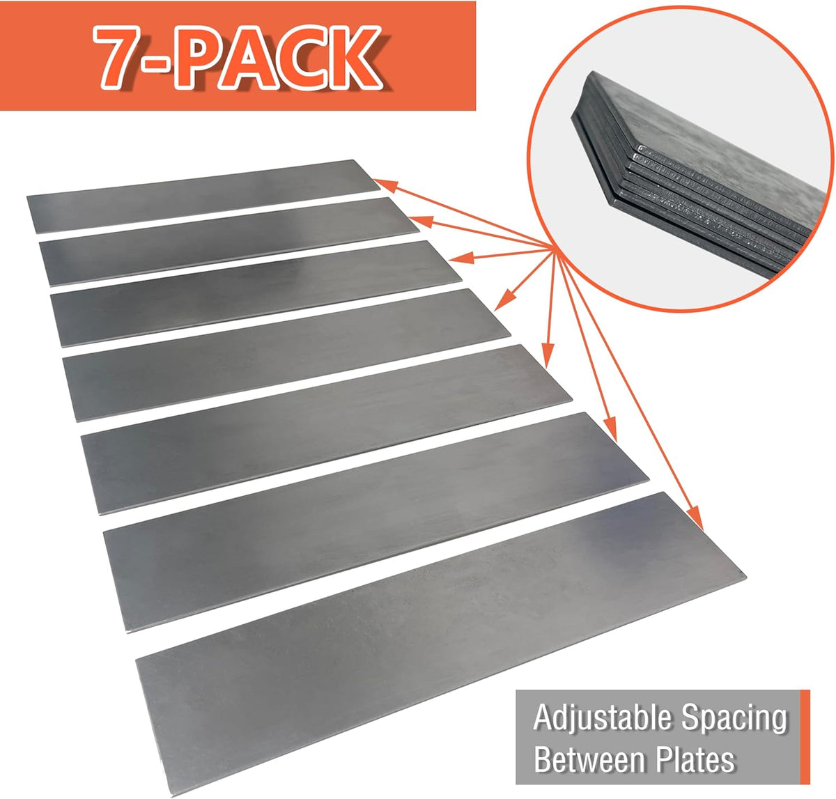 7-Pack Steel Tuning Plates for Offset Smoker K132436