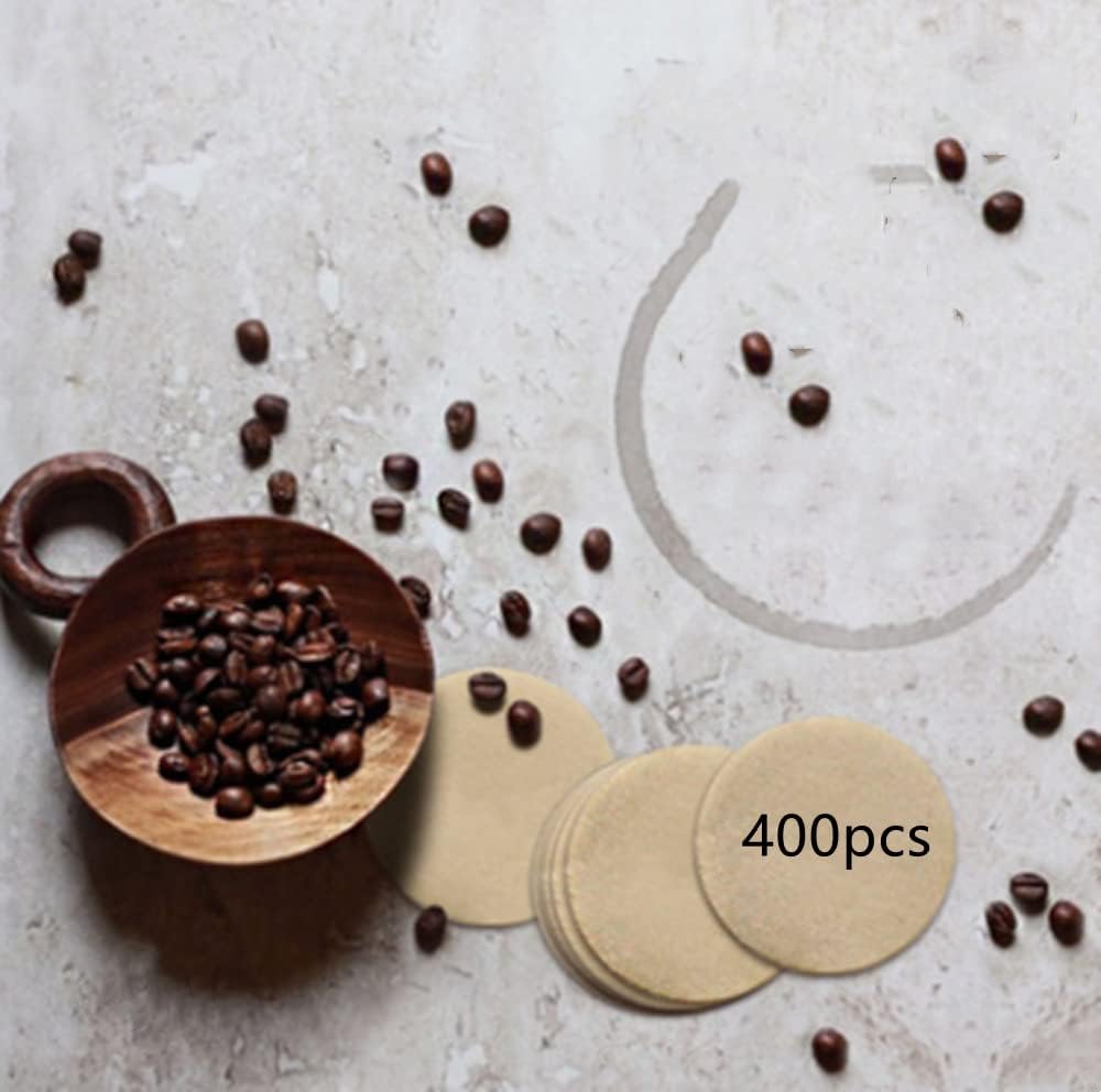 400Pcs Unbleached Brown Round Paper Coffee Filter P180668