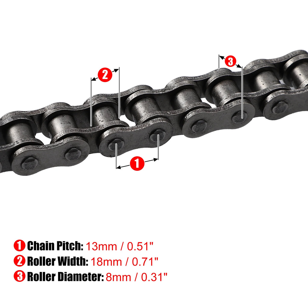 428 Motorcycle Chain 122 Link Non O-Ring with Connecting Master Link I451203