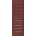 18 in. x 69 in. Real Wood Louvered Shutters Pair R4669