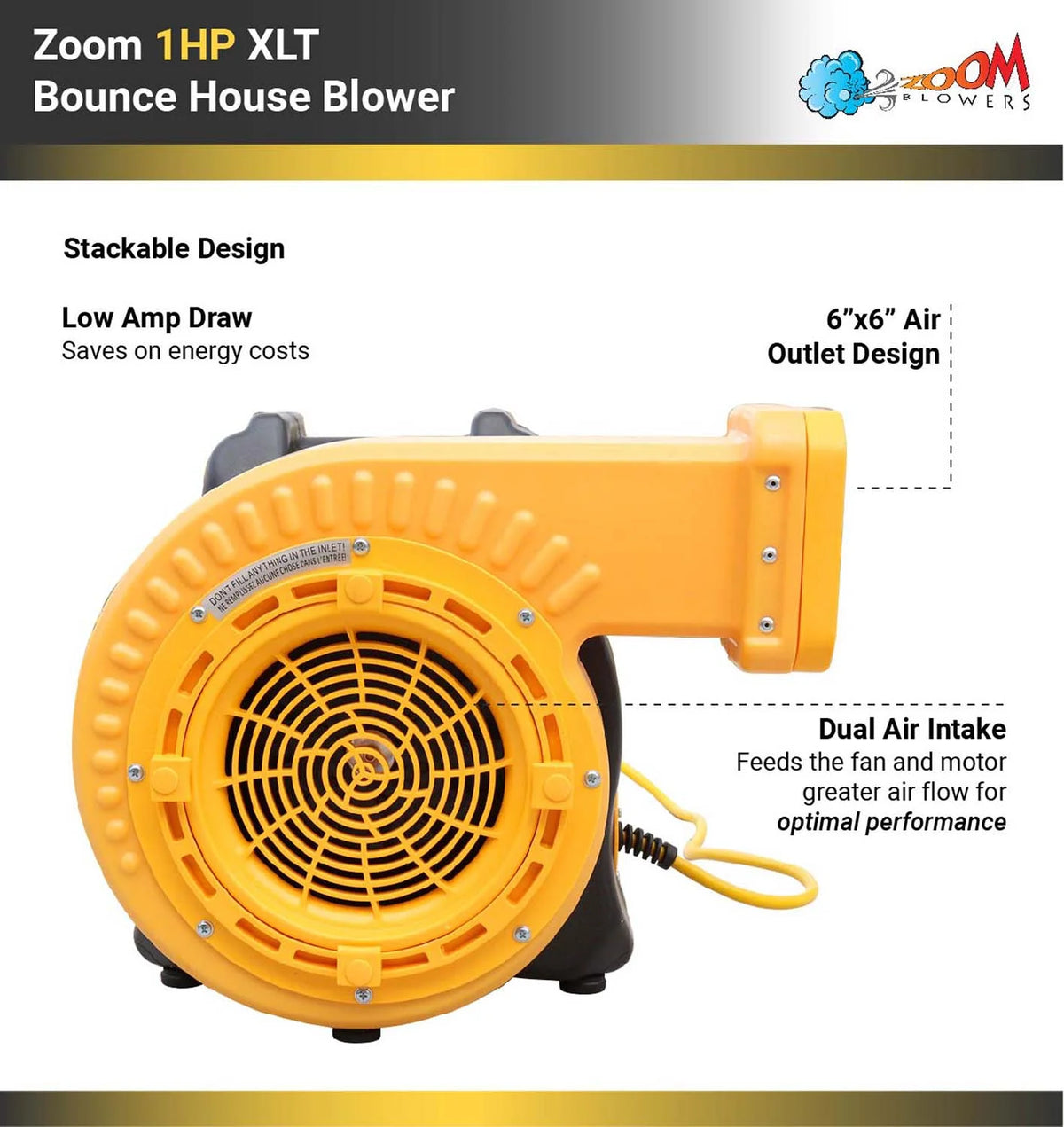 Commercial 1 HP Inflatable Bounce House Blower V581894