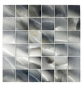 2x2x22 Brushed Aluminum Metal Brick Mosaic Wall Tile, Box of 9 D6927