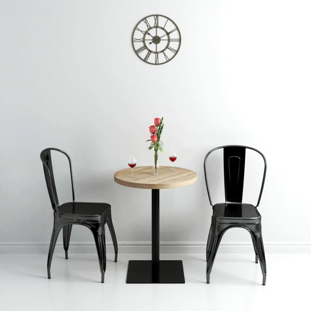 Oak Color MDF and Steel Bistro Table H78429