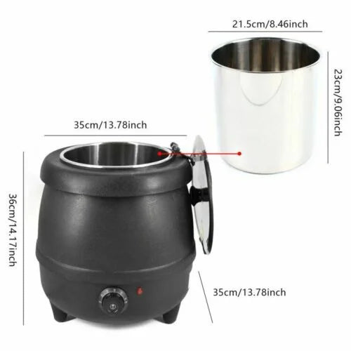 10L Stainless Steel Electric Soup Pot G61159