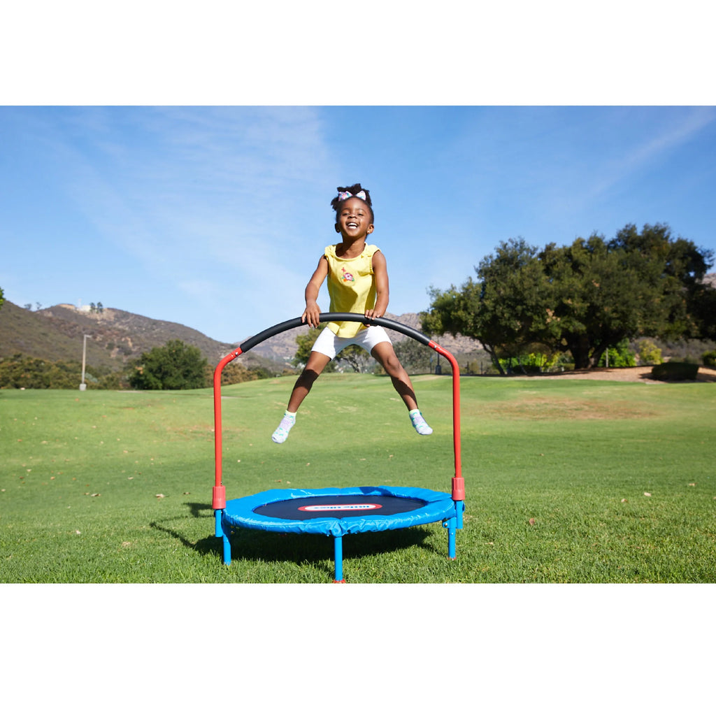 Blue 3-Foot Trampoline with Hand Rail O608503