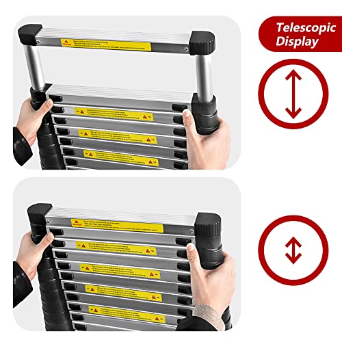 12.5 FT Telescoping Aluminum Ladder 330 LBS K886103