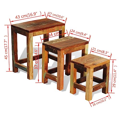 Nesting Table Set of 3 Wood W77596
