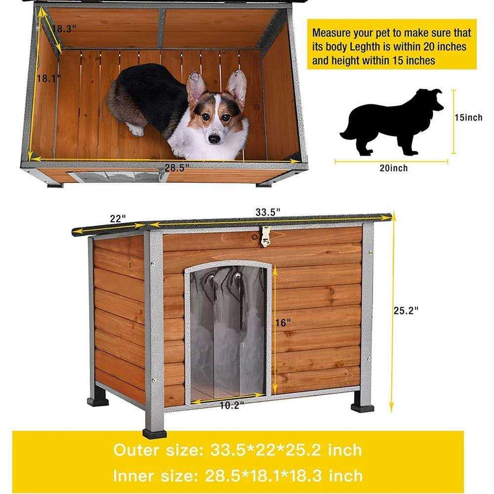 Wooden Dog Crates House with Iron Frame G3274
