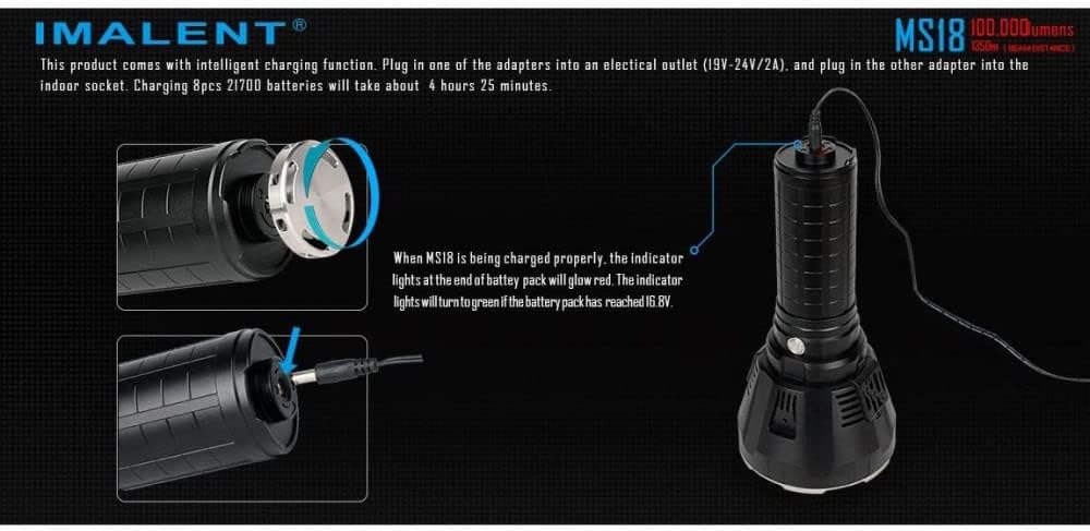 100,000 Lumens Rechargeable LED Flashlight E480871