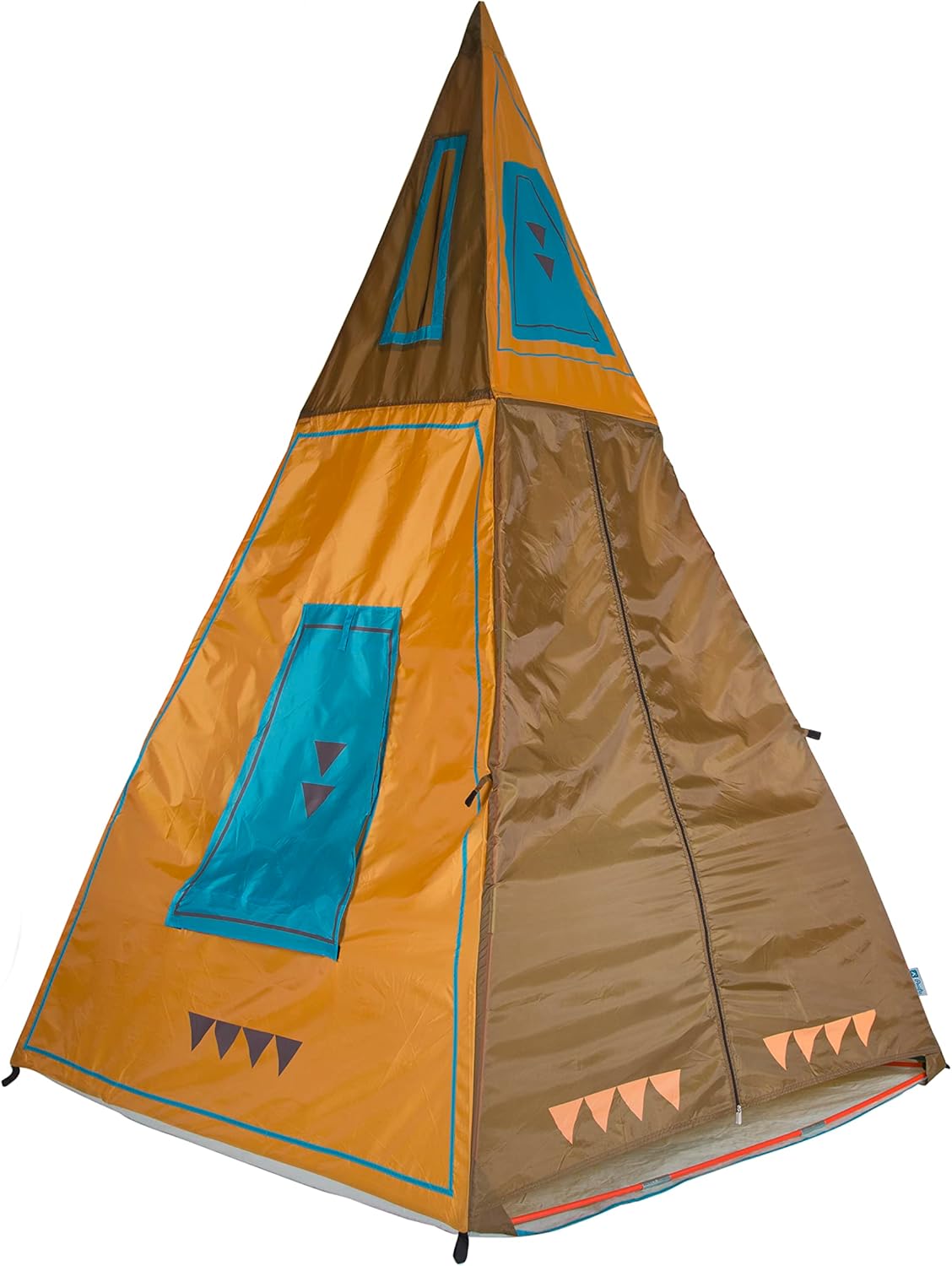 59" x 59" x 96" Brown Kids Giant Tee Pee Tent Playhouse N424