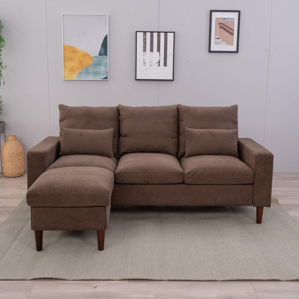 Convertible Sectional L-Shaped Fabric Sofa I437
