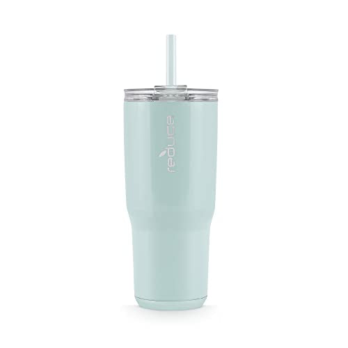 34 oz Vacuum Insulated Stainless Steel Tumbler with Lid and Straw B85418