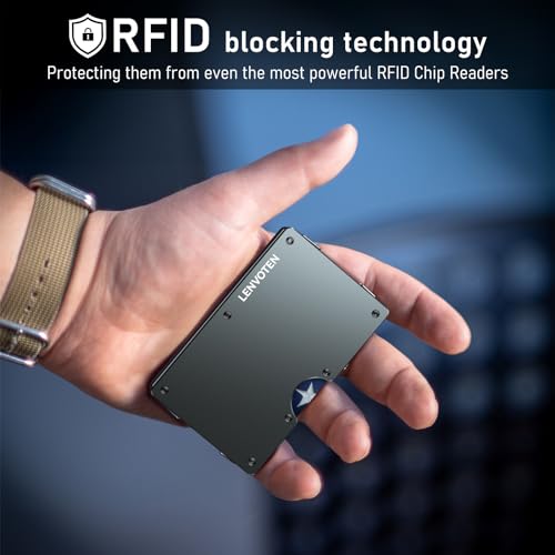 Matte Black Slim RFID Blocking Front Pocket Wallet Q904387