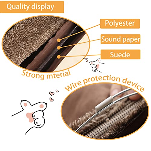 51×12 inch Foldable Grey Suede Cat Tunnel E89132