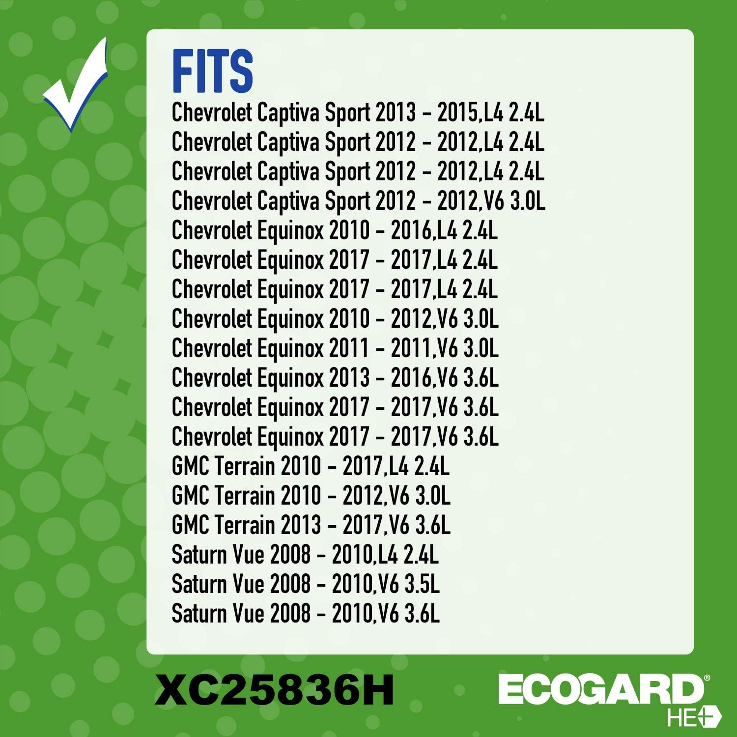 High Efficiency Cabin Air Filter with Baking Soda Q16795