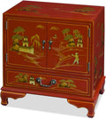 Red Lacquer Wooden Chinese Cabinet P978714