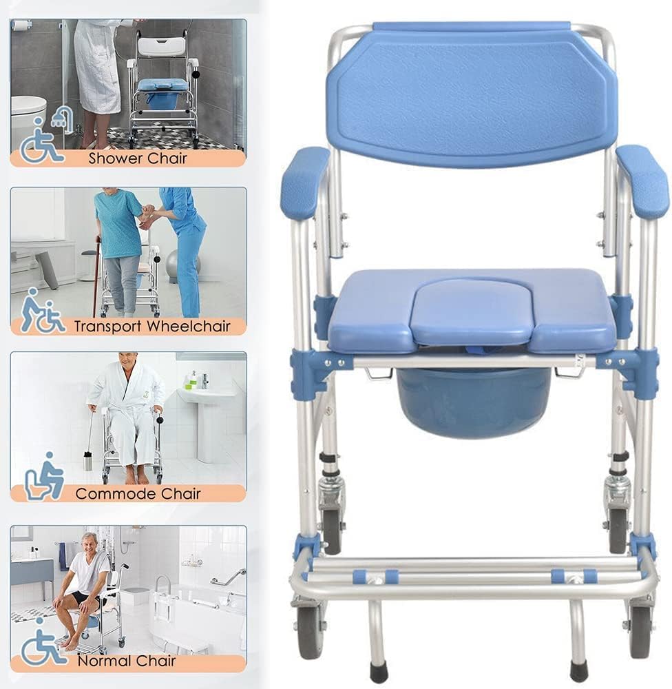 Shower Commode Chair with Wheels P749420