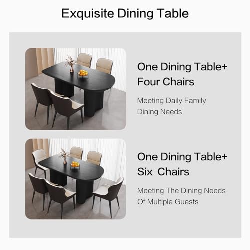 55" Oval Dining Table with 6 Chairs J69240