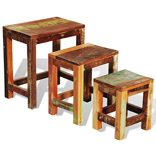 Nesting Table Set of 3 Wood W77596