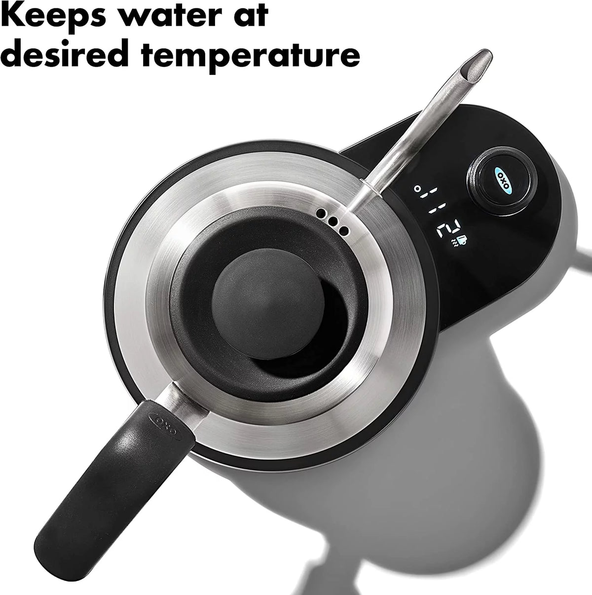 Stainless Steel 1L Adjustable Temperature Electric Gooseneck Kettle R7454