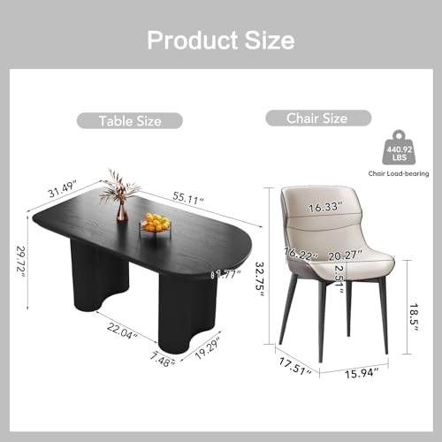 55" Oval Dining Table with 6 Chairs J69240