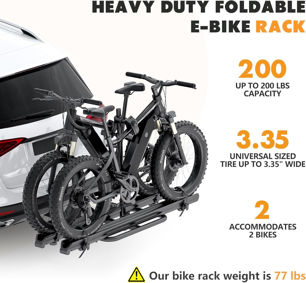 2" Hitch Mounted Platform Bike Rack, 200 Lbs Max Loading G6080