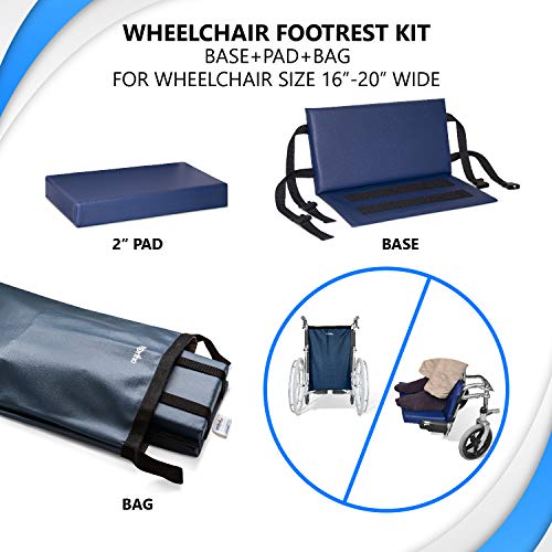 Wheelchair Foot Rest Extender Elevating Pad Leg Cushion Protector with Carrying Bag J923317