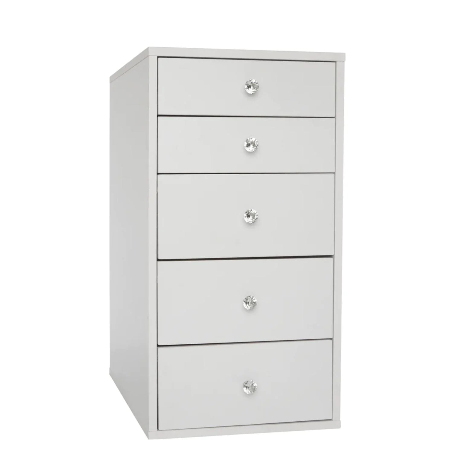 5-Drawer Bright White Makeup Vanity Storage Unit I515