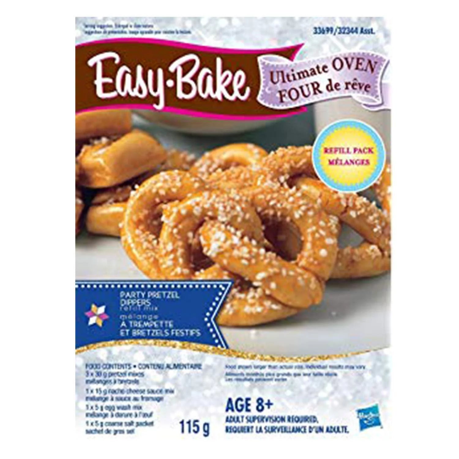 Easy Bake Oven + Chocolate Chip and Pink Sugar Refill + Red Velvet Cupcakes Refill + Party Pretzel Refill Pack + Mini Whisk O641853