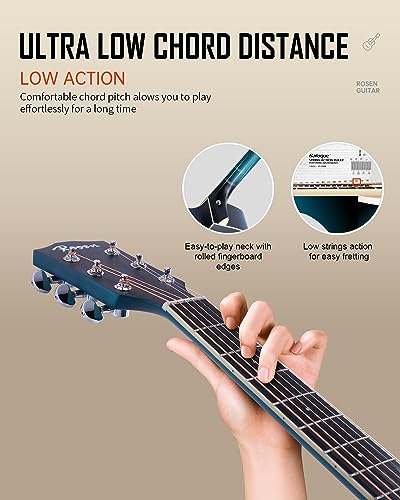 Solid Top Dreadnought Acoustic Guitar 41 Inches Spruce Blue A997