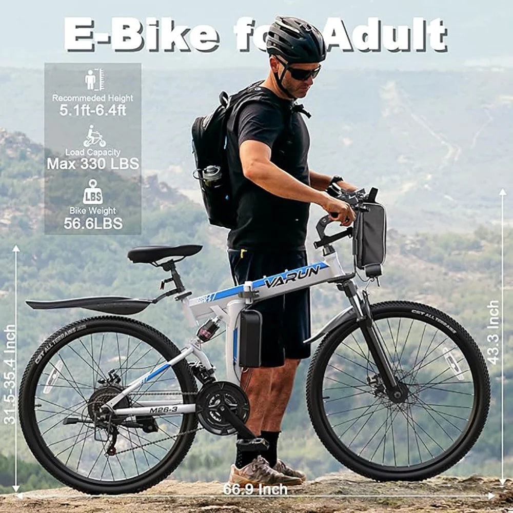 Electric Bike 750W Motor 48V Removable Battery 21-Speed Gears Dual Hydraulic Suspension I80107