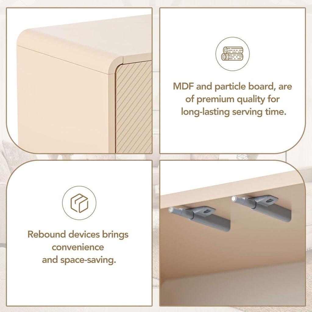 Apricot Cream 4 Door Storage Sideboard J67229