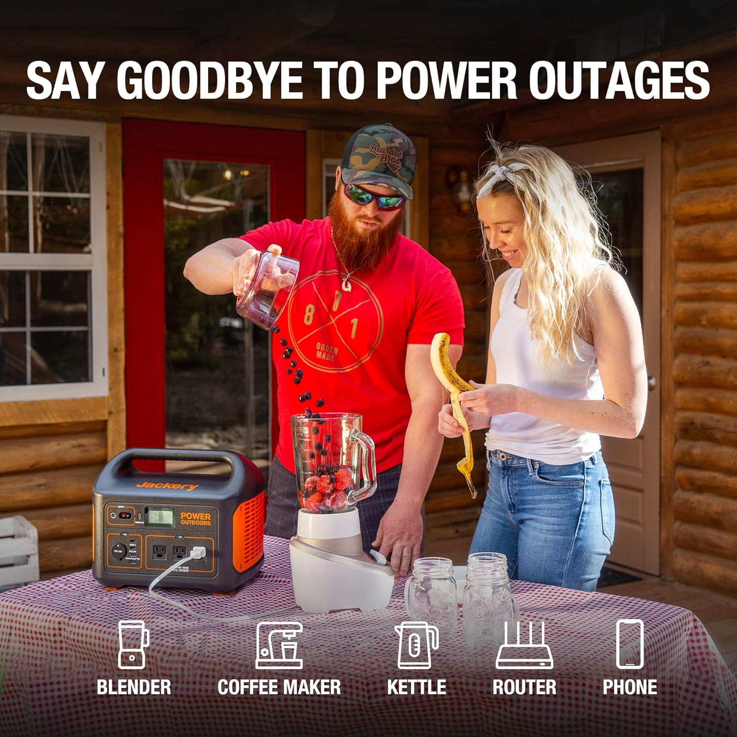 1002Wh Portable Power Station with AC Outlets D80455