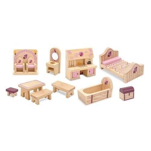 12 Pcs Wooden Dollhouse Furniture W3698