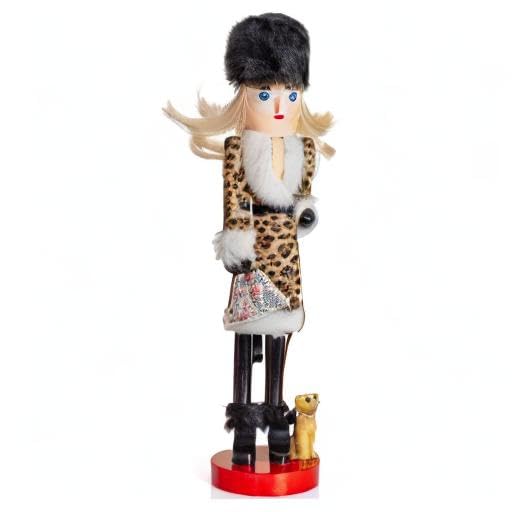 15" Wooden Glitter Nutcracker Doll E648832